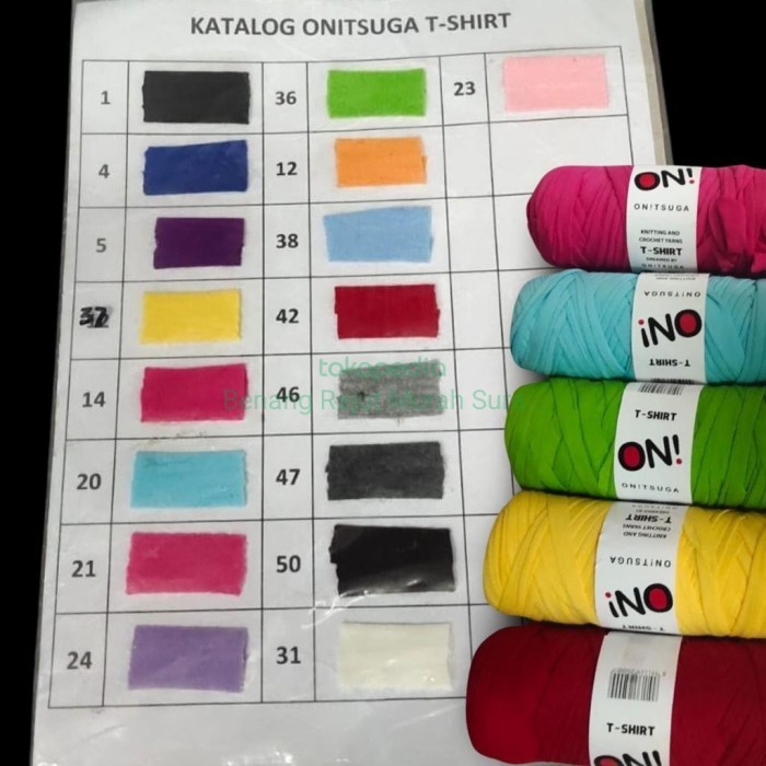 (GoodSeller) Benang Rajut Kaos T-yarn / T-SHIRT Yarn Onitsuga