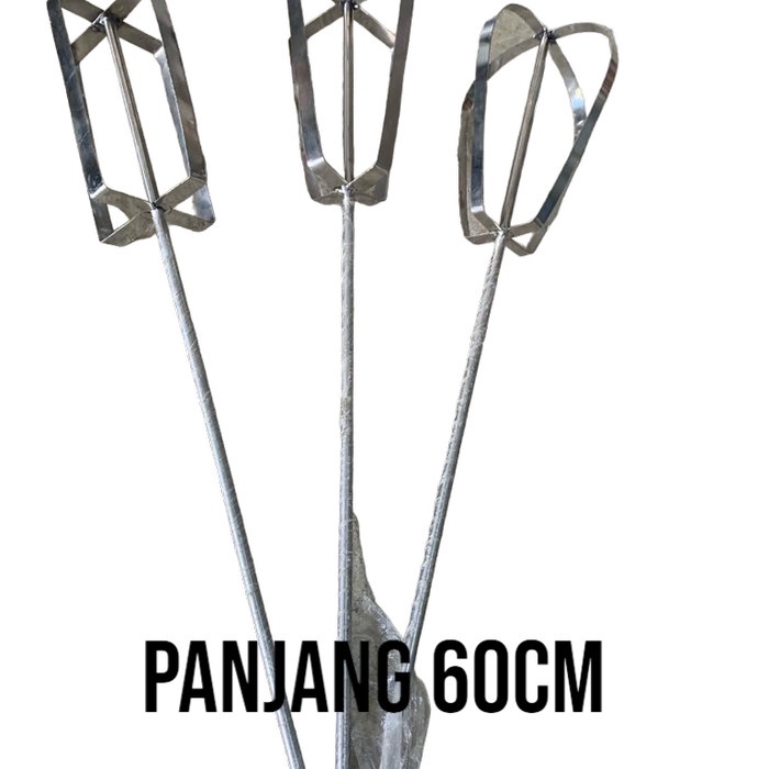mata bor mixer pengaduk adonan martabak cat semen full stainles 60cm