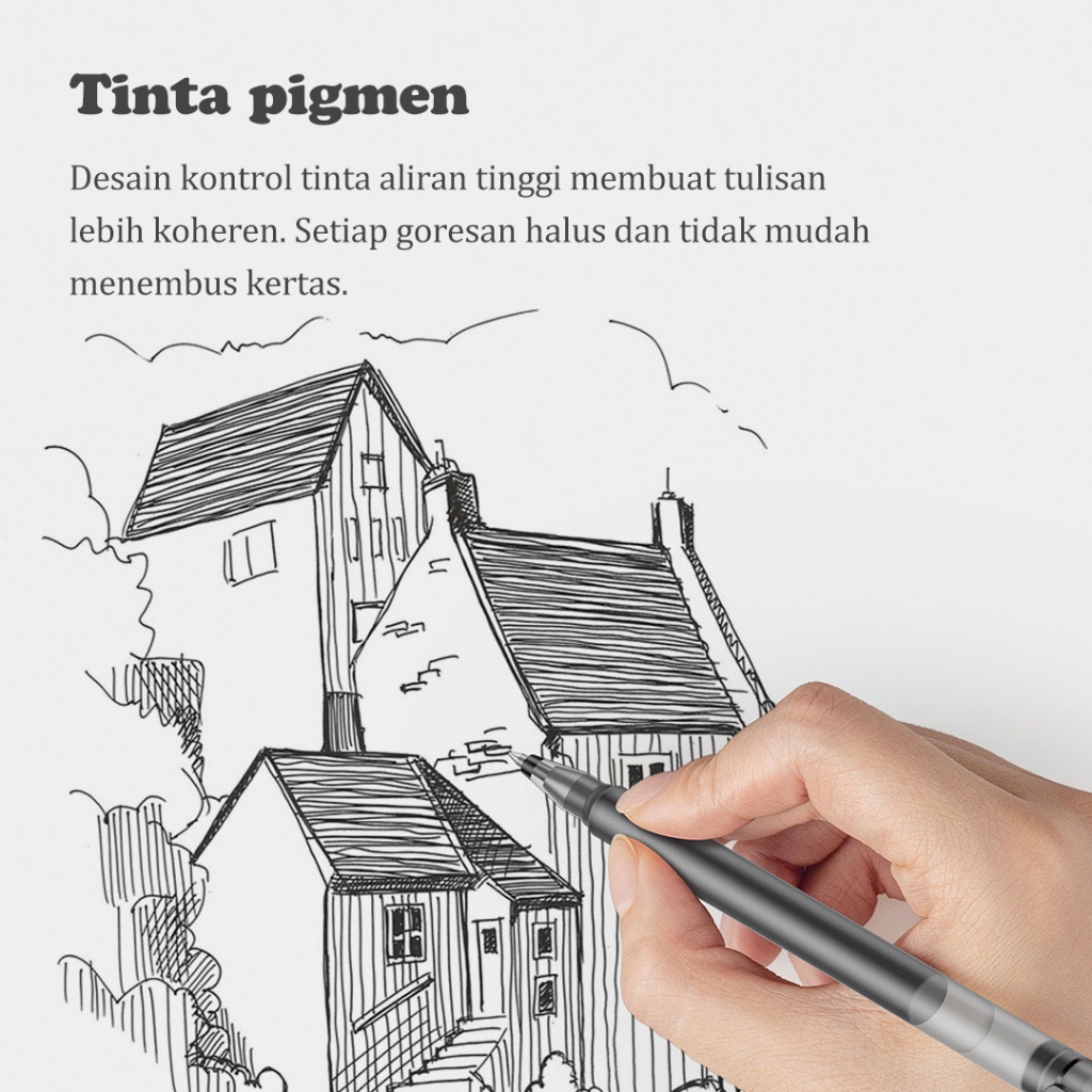 

Xiaomi Mijia Gel Pen 0.5Mm 10Pcs Hitam Merah Berwarna-Warni Pulpen Tanda Penulisan Halus Tahan Lama