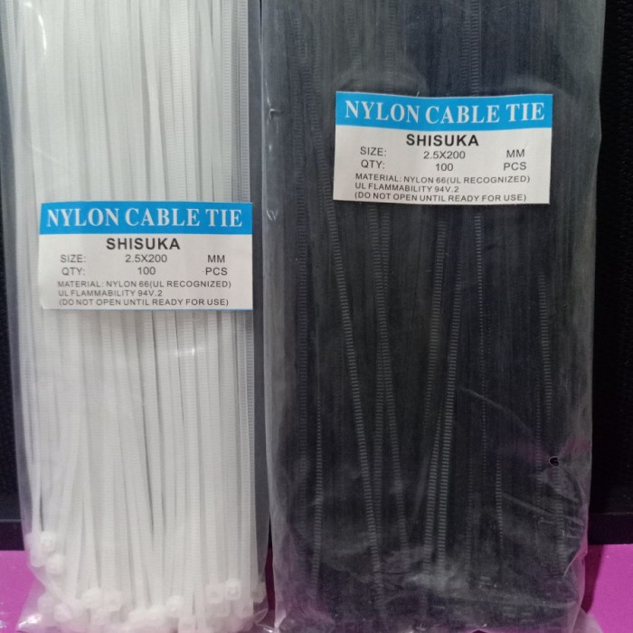 

Kabel Ties 2.5x200mm (20cm) / Kabel Tis tali sabuk pengikat (isi100)