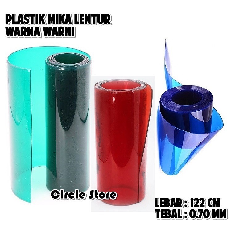 Plastik Mika Lentur Flexible Pvc Warna Warni Lebar 122Cm Tebal 0.50Mm