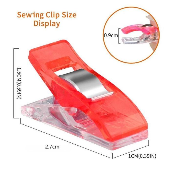 TERUJI 50pcs Penjepit Kain Jahit Penjepit Jahitan Wonder Clip Penjepit Kain Jahitan Untuk Menjahit