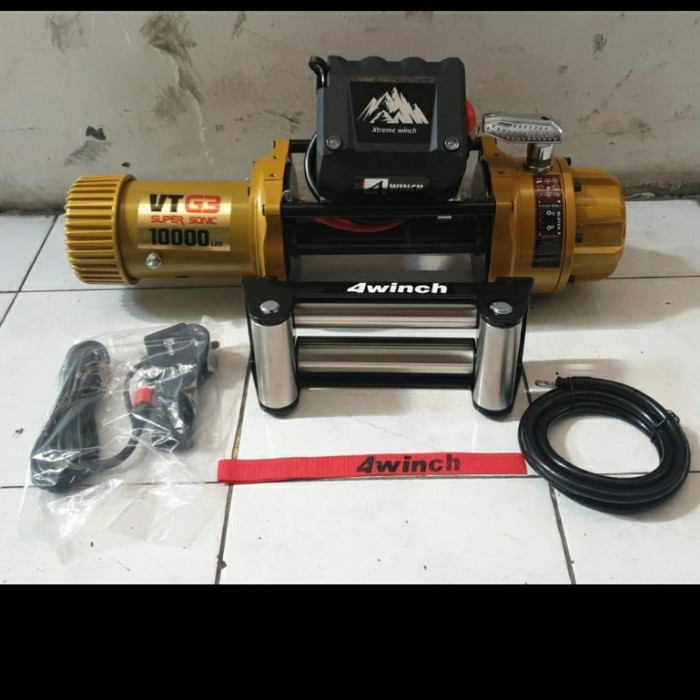 4WINCH 10.000LBS SUPER SONIC HIGH SPEED 1:75 TANPA SELING BAJA/PLASMA ORIGINAL
