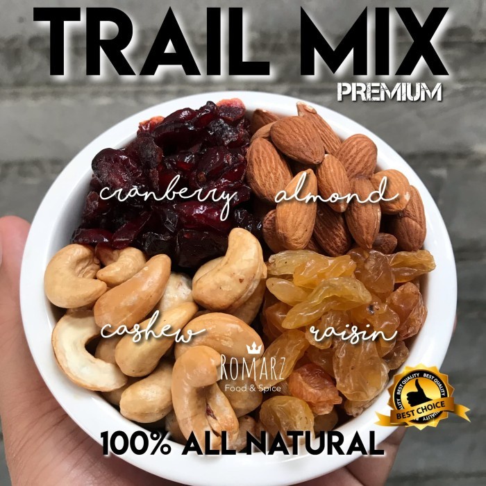 

(TopSeller) TRAIL MIX GRANOLA ROASTED MIXED NUT - ALMOND ROASTED / MEDE OVEN 250gr