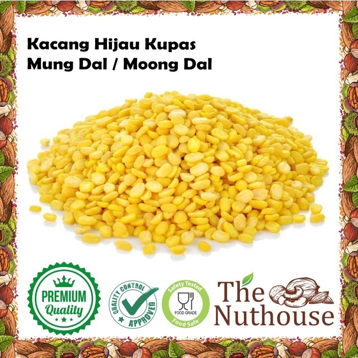 

(TopSeller) 1kg Kacang Hijau Ijo Kupas / Mung Dal / Moong Dal [Premium Quality]