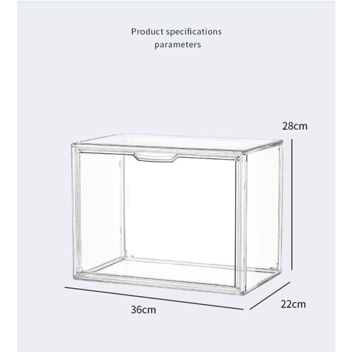 Books Meja Container Box Organiser Acrylic Transparent