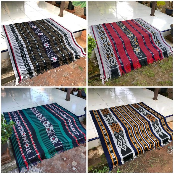 TERJAMIN Kain Tenun Ikat Blanket Entik Motif Khas Lombok Sumba Toraja Flores NTT Tenun Jepara Benang