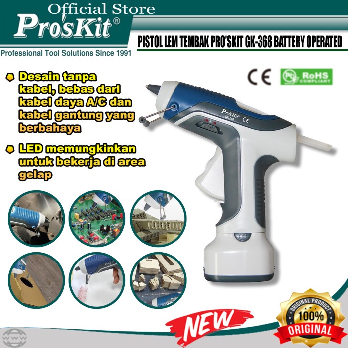 

Pistol Lem Tembak PRO'SKIT GK-368 Battery Operated ORIGINAL