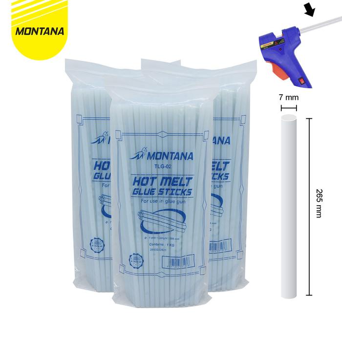 

MONTANA Glue Stick Refill Isi Lem Bakar Tembak 20 Watt Perekat Serbaguna TLG-02/Box