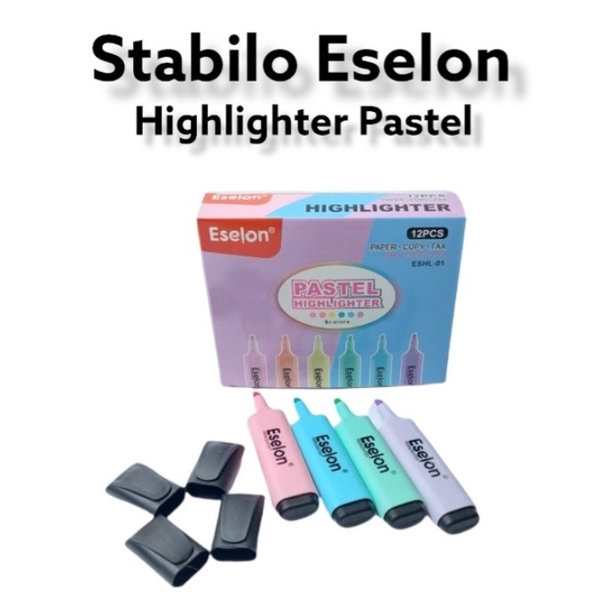 

(12Pc) Highlighter / Stabilo Pastel / Penanda Murah Warna Warni