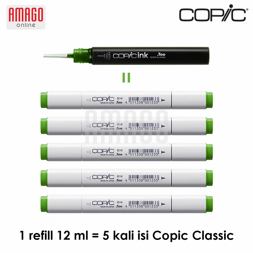 

Copic Ink Refill Cik - Tinta Isi Ulang Copic Model Baru - 12 Ml - Harga Satuan - Warna Tulis Di
