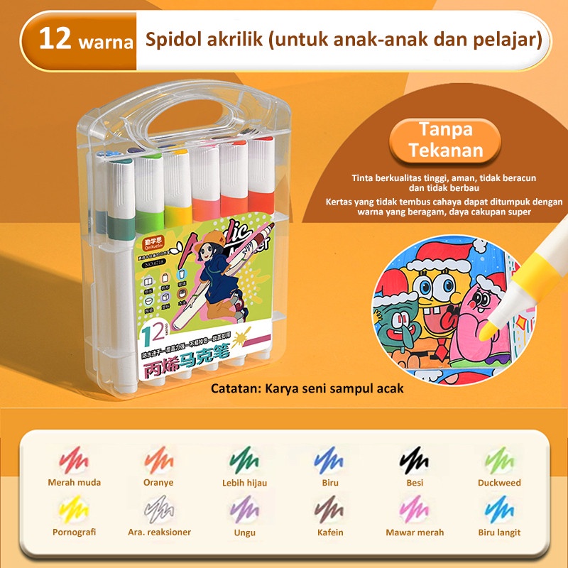 

Pen Akrilik Marker Warna Cepat Kering Tahan Air Tahan Lama Pen Akrilik Marker Painter Set Menggambar