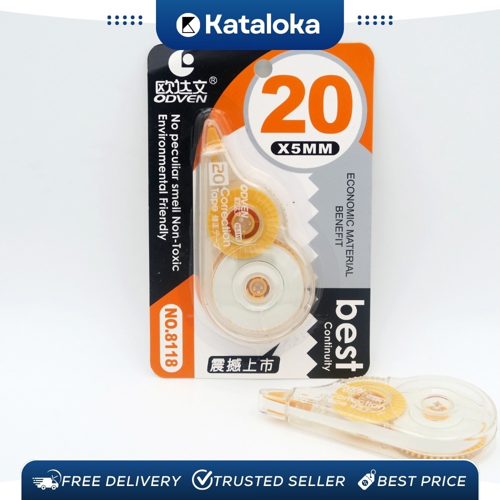 

Grosir!!! (1 Box Isi 24 Pcs) Correction Tape 20M Jumbo / Tipex Kertas Kering Besar