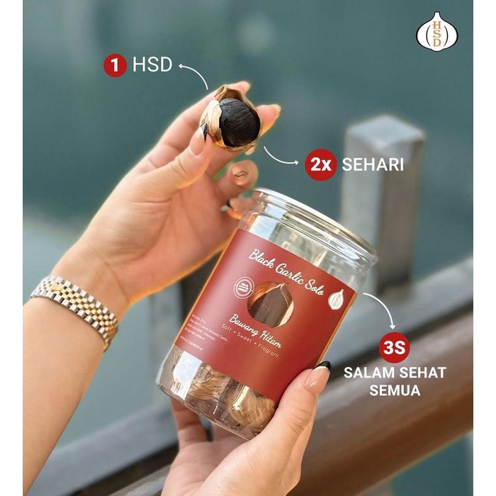 

2 BOTOL HSD Black Garlic 100 Gr/ Bottle, Bawang Hitam Spices