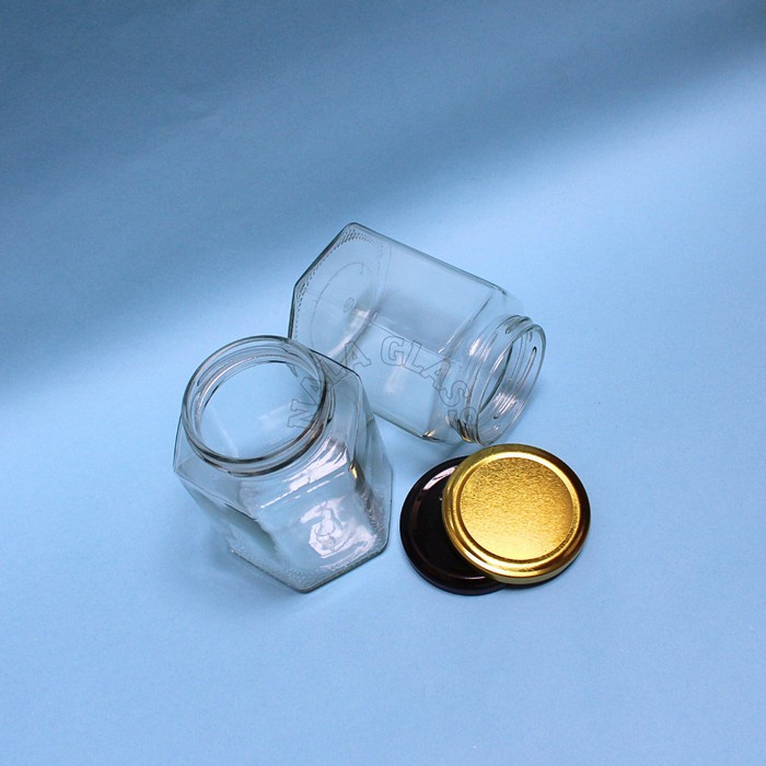 (Expert) JKHX500 botol Hexagonal 500ml / HEXAGONAL jar / botol madu selai kaca