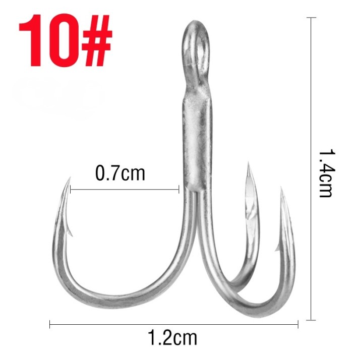 (Expert) 10pc Treble Hook BKB 4x Strong Tin Coating Murmer