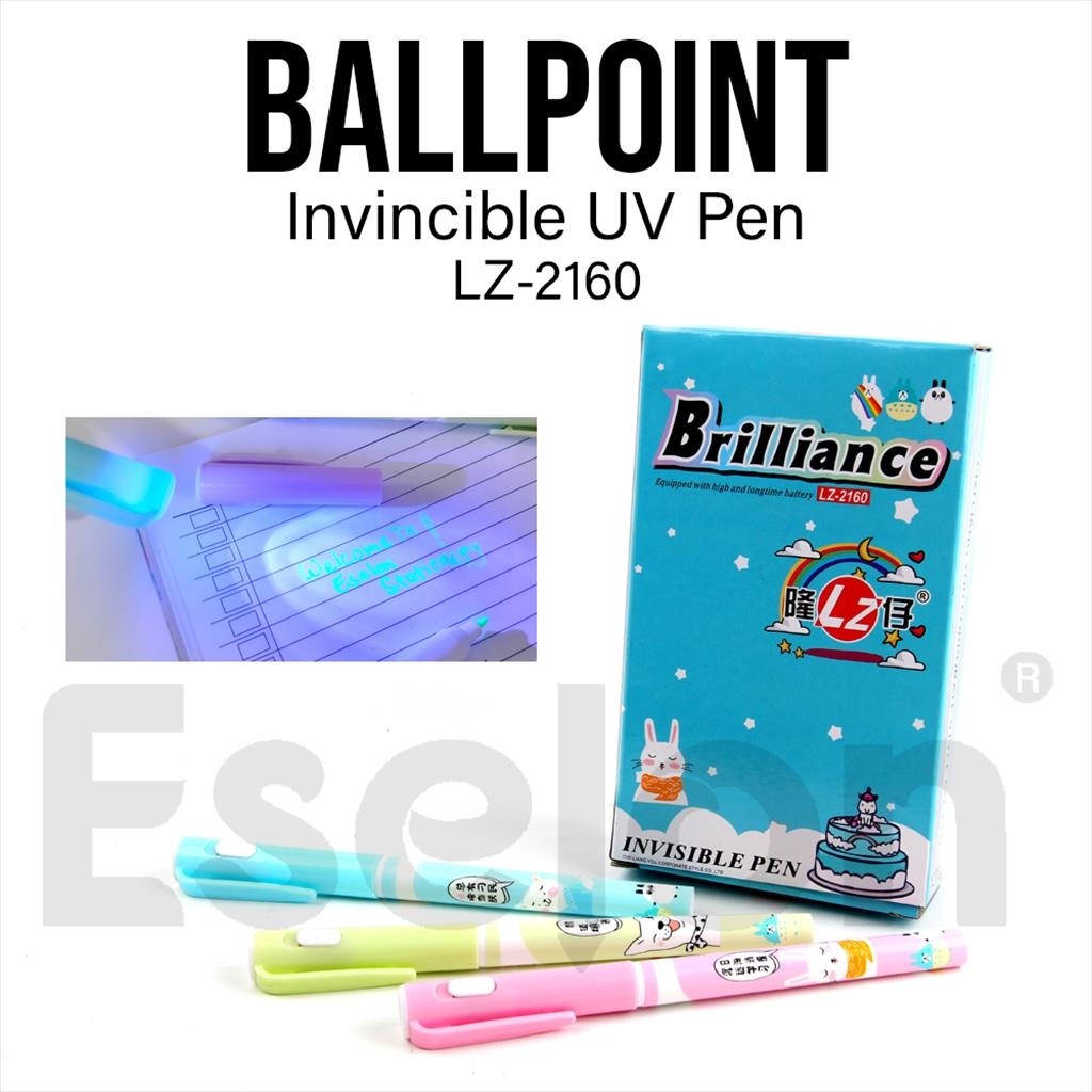 [ES.JKT] 12pcs Pulpen Lampu Ajaib / Invisible Pen Senter UV 2160