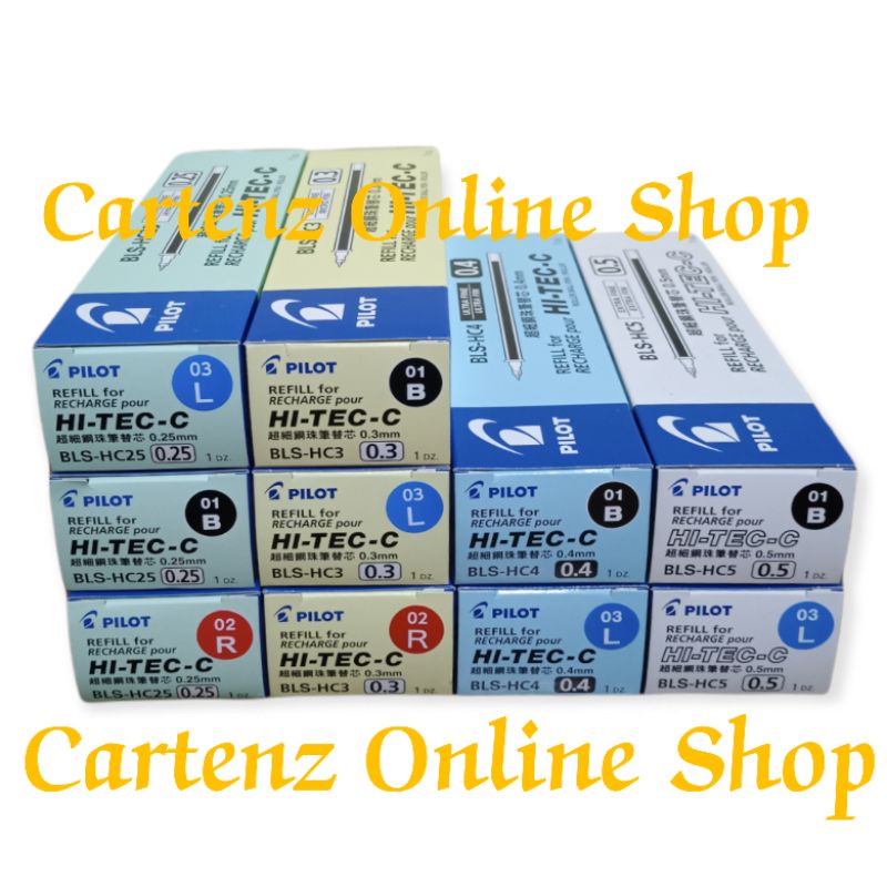 

{ 1PACK } Refill Hitec-C Pilot 0.25/0.3/0.4/0.5 Isi Pulpen Hitec-C Pilot Original
