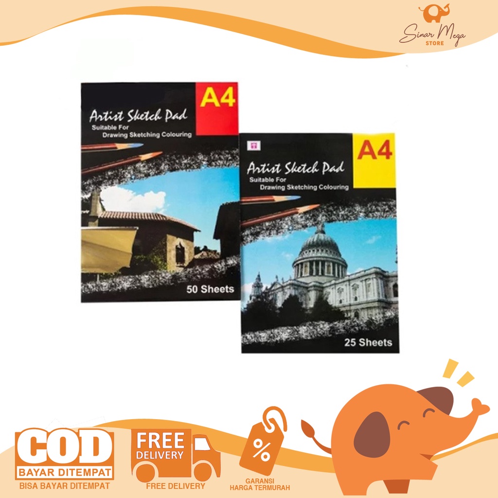 

IK! Tiara Buku Sketsa Sketch Book Pad Ukuran A4 Murah