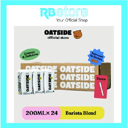 

OATSIDE MILK BARISTA BLEND 200ML DUS ISI 24 / DUS (SEDOTAN/STRAW) MINUMAN SUSU DAIRY GULA PROMO