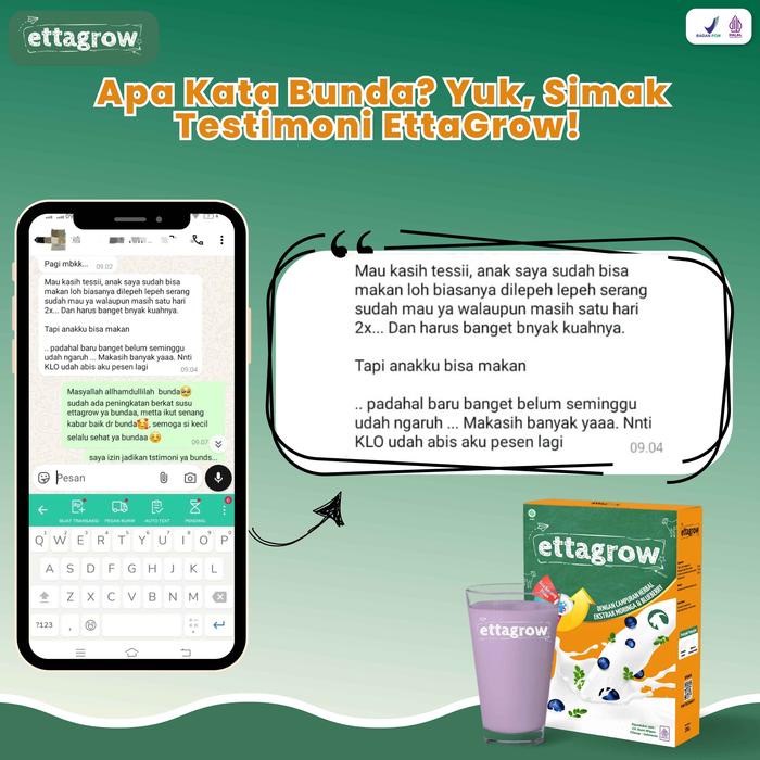 

PAKET 1 BOX SUSU ETTAGROW SUSU KAMBING DENGAN BLUEBERRY & DAUN KELOR UNTUK TUMBUH KEMBANG ANAK BUBUK