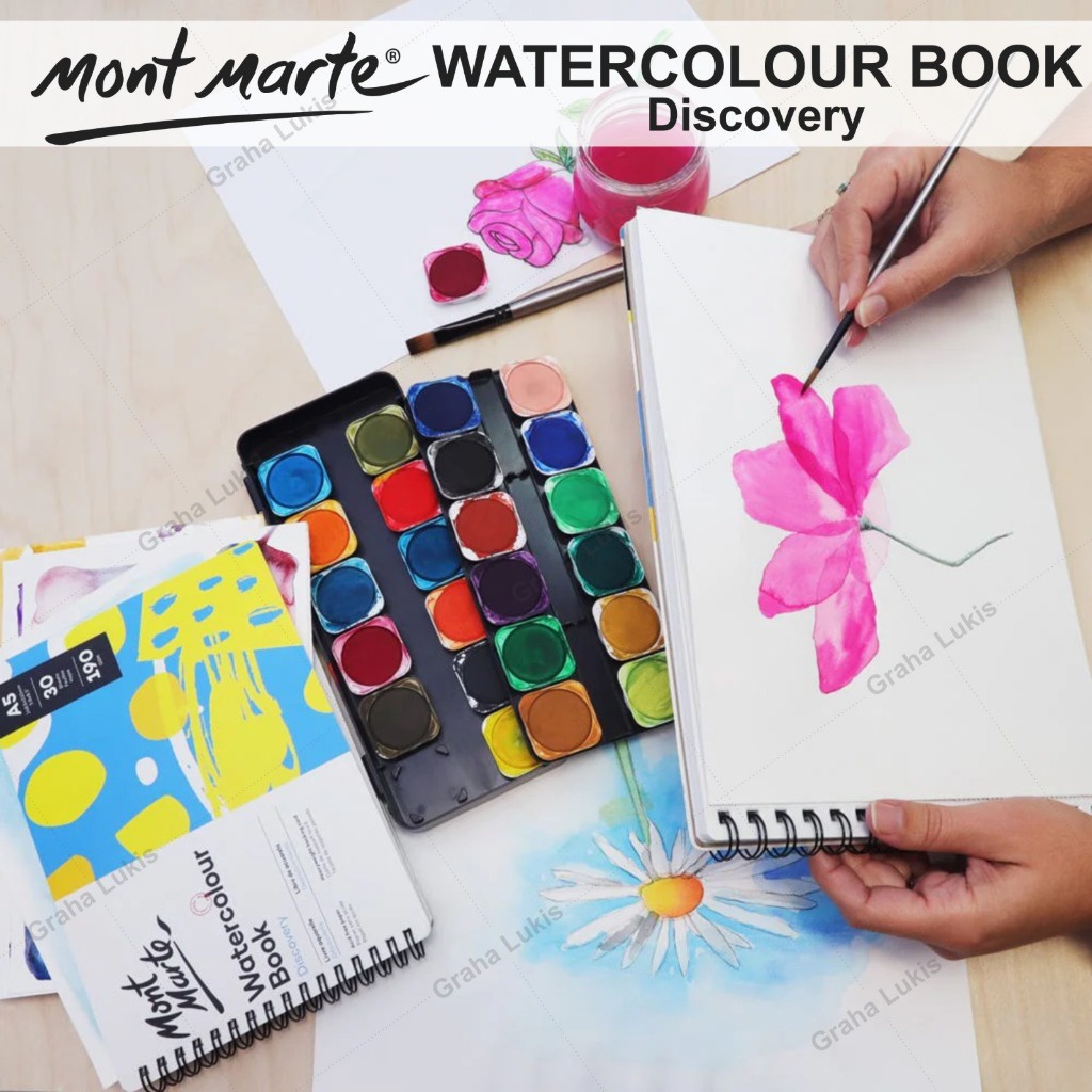 

IK! Mont Marte Watercolour Book 190gsm A5 30 Sheet