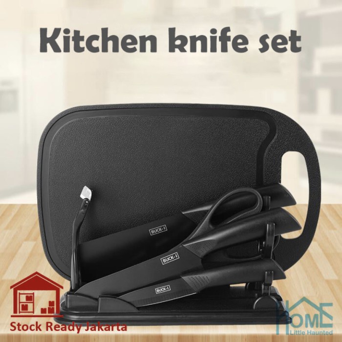 MacamKita- Pisau Set Black Baja Hitam Super Premium