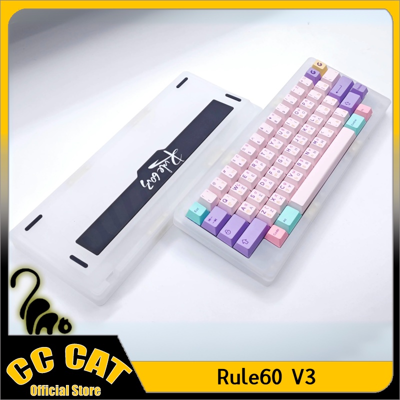 Rule60 V3 Mechanical Keyboard Kit Hhkb Wkl Wk Layout Tri Mode Wired Mode Keyboard Kit Cnc Acrylic
