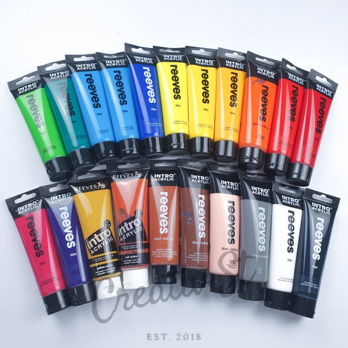 

Reeves Intro Cat Acrylic 100 ml Paint Acrylic Colour Part 1