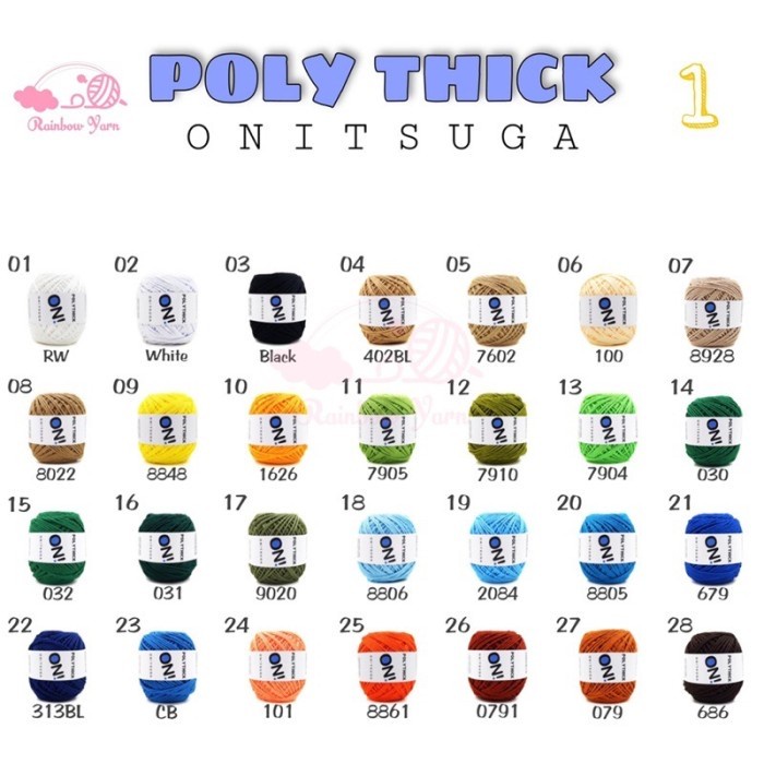 

1-25 BENANG RAJUT POLYTHICK ONITSUGA -RY017