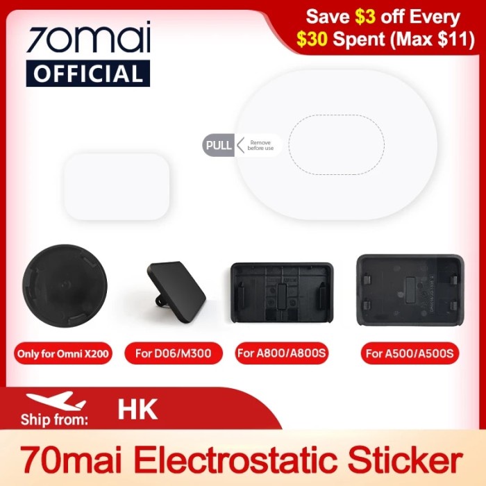 70mai Dash Cam Mount For 70mai Dash Cam A810/X200/A800S/A500S/1S/M300