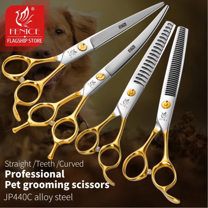 Fenice JP440C Steel Professional Pet Scissors