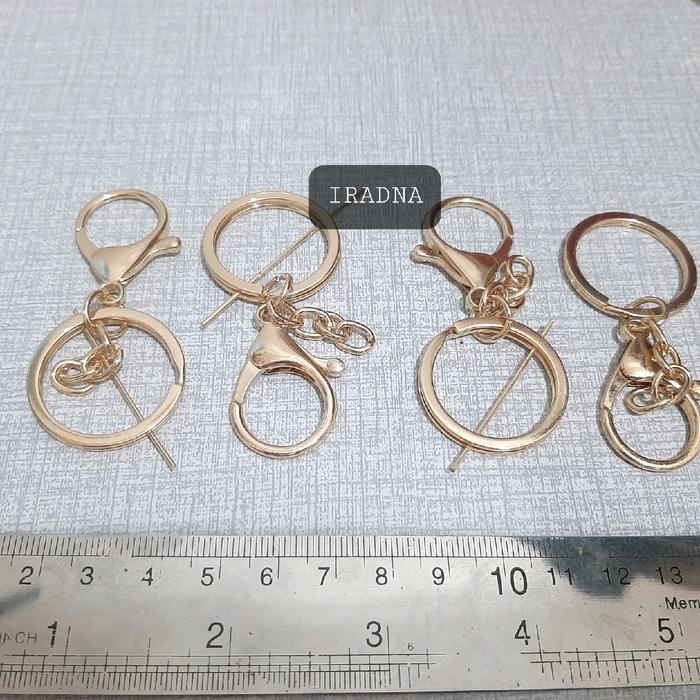 

(10pcs) Ring Gantungan Kunci Kokot Udang Keychain + Lobster Clasp Rantai/Putar Bahan Tebal