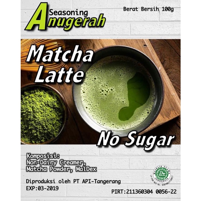 

Matcha latte No Sugar 1000 gram