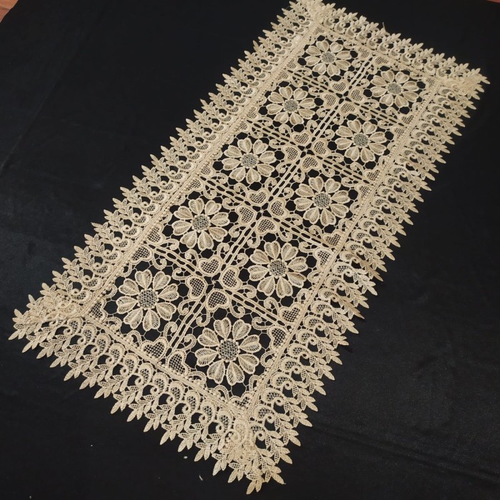 (Expert) Taplak Meja Tamu Persegi panjang Mewah Bordir Impor Minimalis