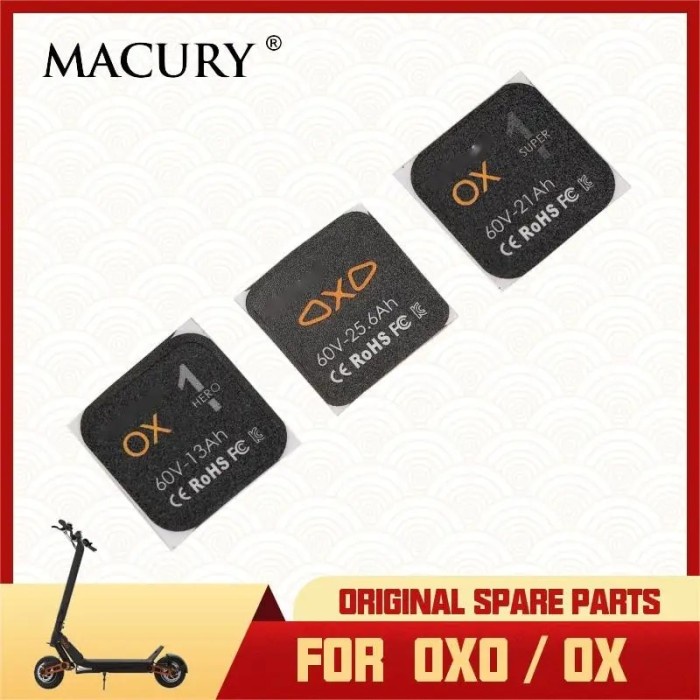 Label Sticker for INOKIM OXO OX Electric Scooter Battery Stick-on