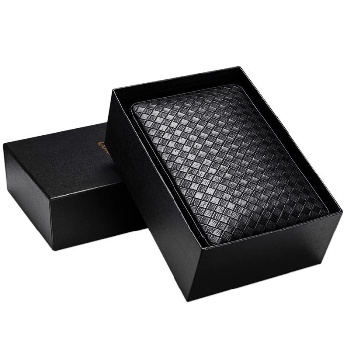 Woven Pattern Cedar Wood Portable Travel Cigar Humidor Leather Cigar