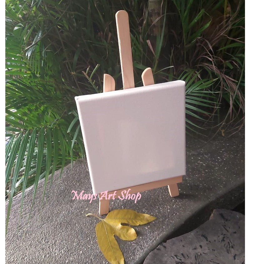 

IK! Easel Kayu Kanvas Lukis Mini 40 cm Stand Penyangga / Standing Bingkai Photo Canvas Dekor Kecil