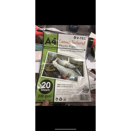 

IK! Kanvas paper a4 printer biasa isi 20 lembar untuk printer injet tekstur kanvas