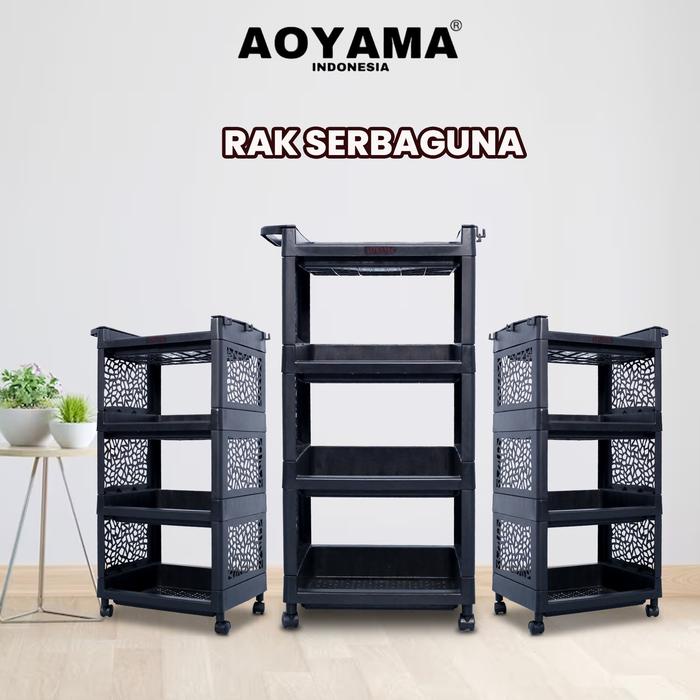 RAK SERBAGUNA 4 SUSUN AOYAMA / RAK YOYO / RAK 4 SUSUN PLASTIK