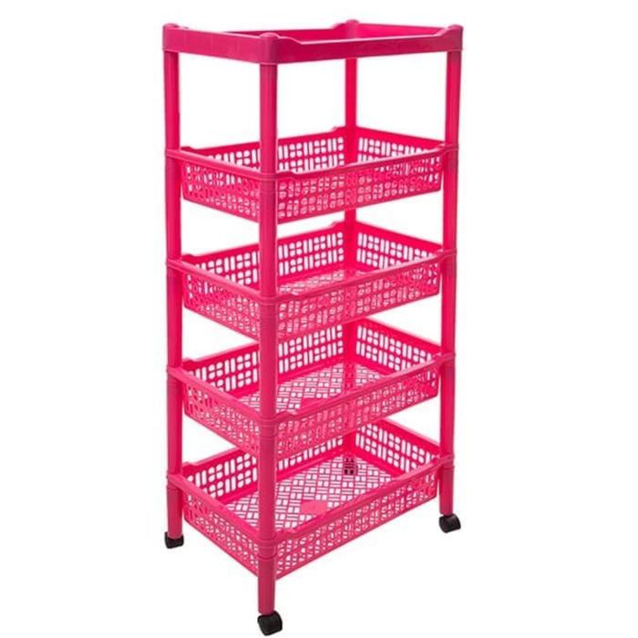 RAK SALON SUSUN 5 RODA / RAK SERBAGUNA / KERANJANG SUSUN/ TEMPAT SURAT