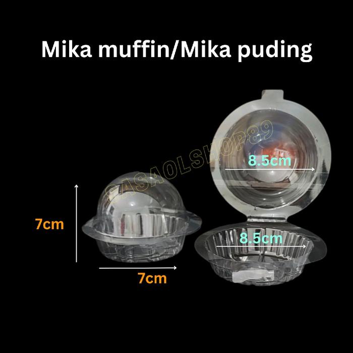 ada- Mika Setengah Bola Mika Burger Mini Mika Blackforest Kecil 50pcs