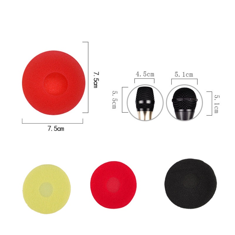 Windscreens Sponge For Microphone Replacement Cover Pads Ktv Disposable Microphones Cap Foam Mic
