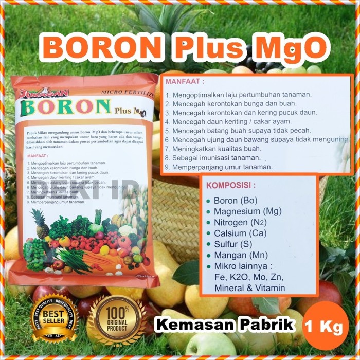 siapkirim- Boron Plus Magnesium Juragan Pupuk Tanaman Anti Rontok Bunga Buah