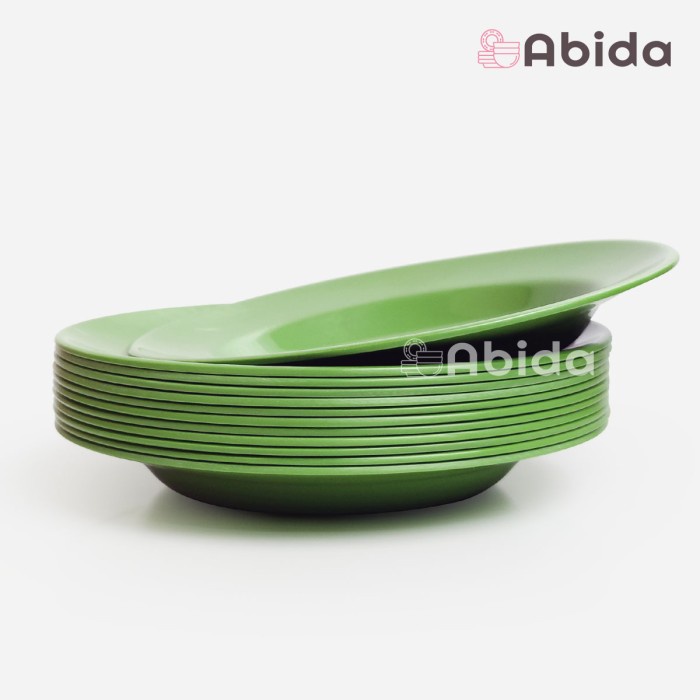 LengkapMurahCepat- Abida 1 Lusin Piring Melamin 9 inch - Piring Makan Lusinan Grosir G109