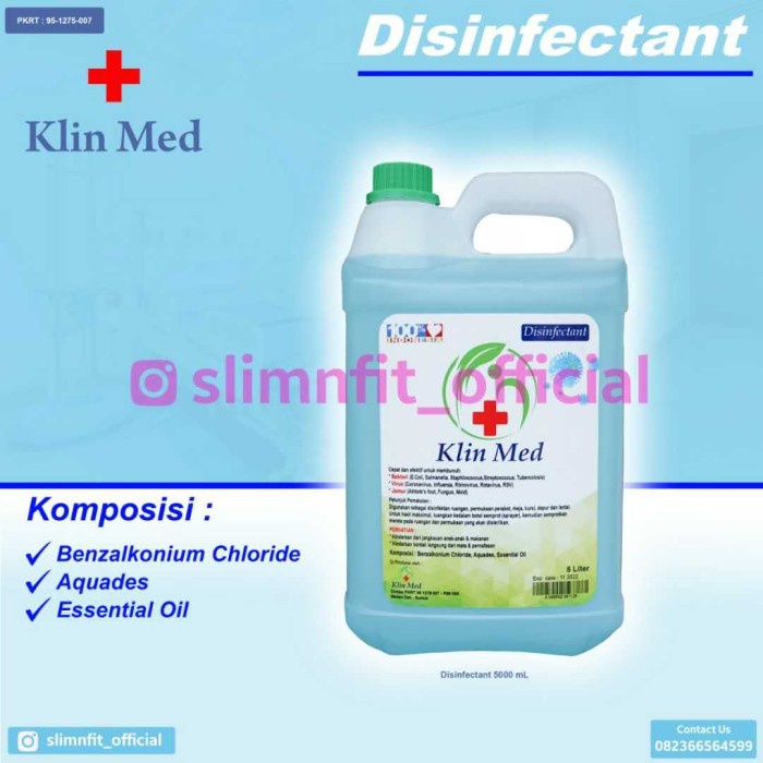 Sale Terbatas Klin Med Desinfektan ( 5 Liter )