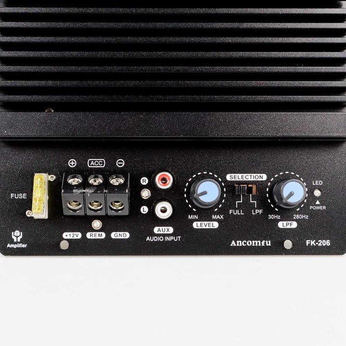 Kit Power Ampli Mobil Bass Subwoofer 600W Mono 12vdc