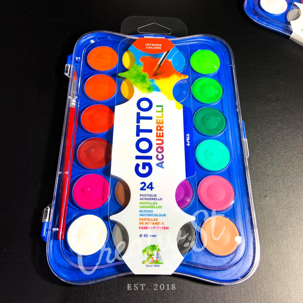 

IK! GIOTTO Acquerelli Reguler 24 Warna Cat Air 30 Mm Padat GIOTTO Watercolor Solid Water Color