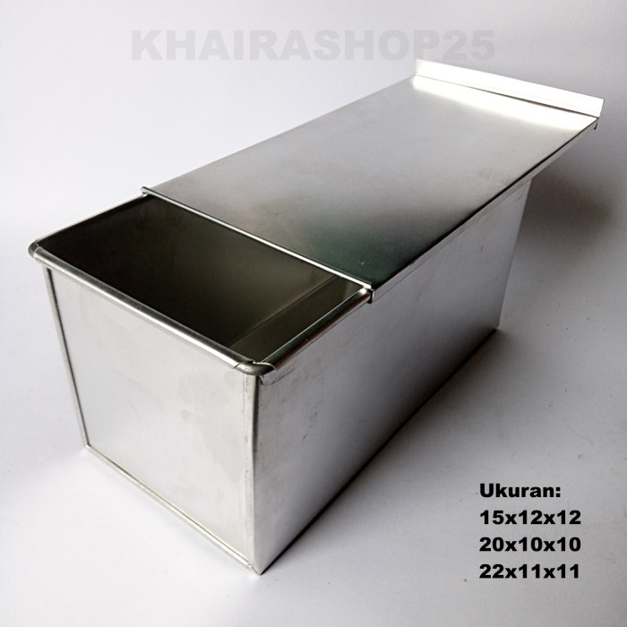 ada- Loyang roti tawar tutup polos ukuran 15x12x12 20x10x10 22x11x11