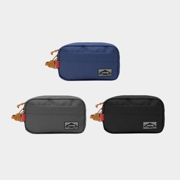 POUCH ATOM - VISVAL - DOPPKIT - BLACK - STORAGE BAG BEST SELLER